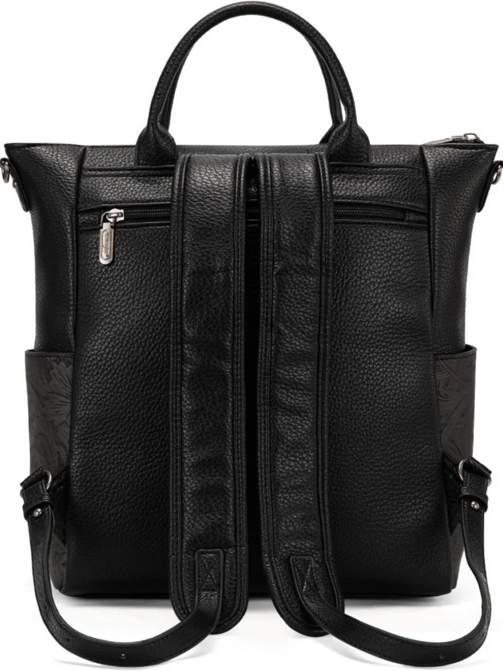 Stylish Convertible Black Backpack Purse for Women - Versatile Shoulder Bag